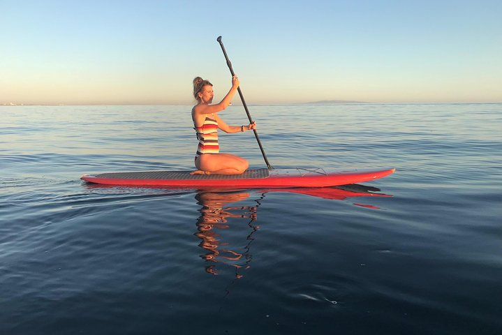 Paddle boarding in malibu